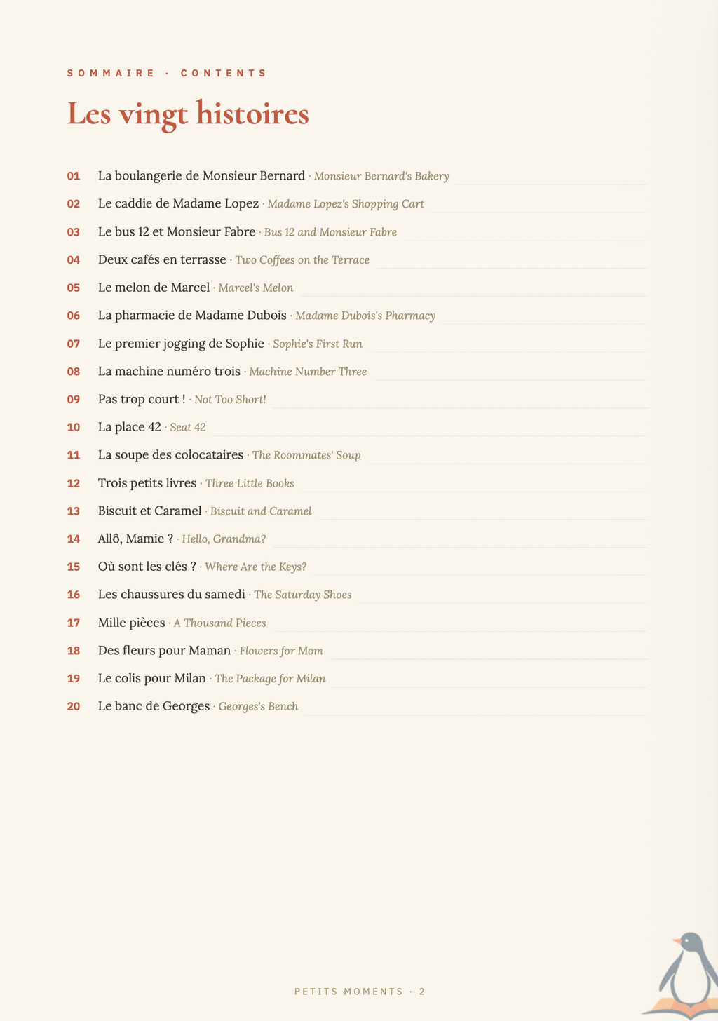 Petits Moments — 20 Everyday French Conversations for Beginners (Bilingual eBook, PDF)