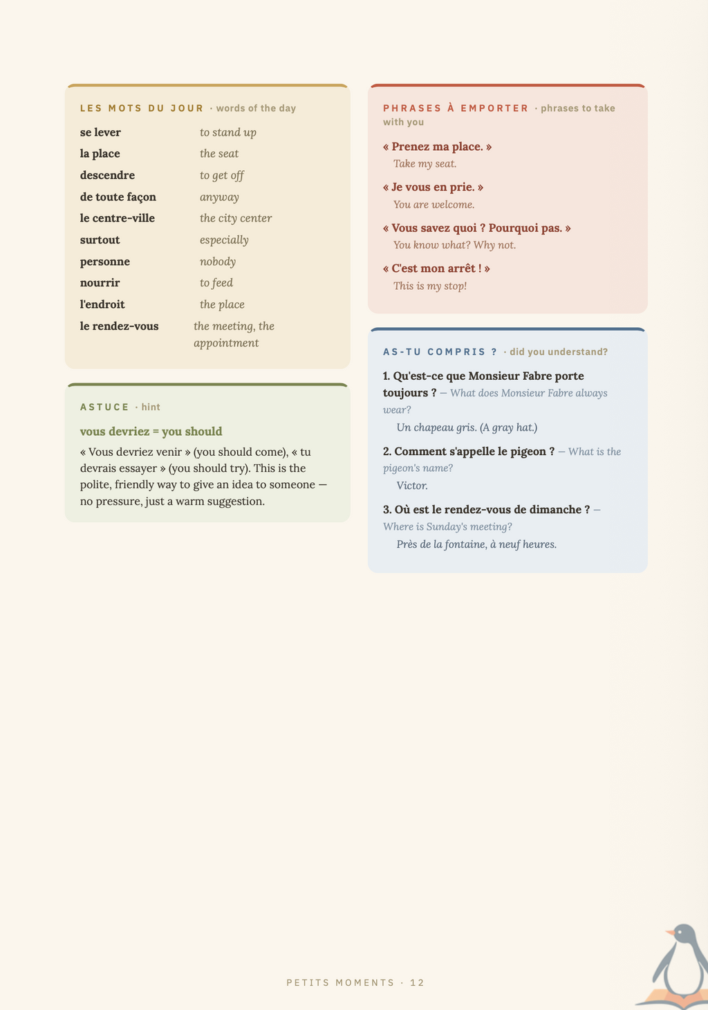 Petits Moments — 20 Everyday French Conversations for Beginners (Bilingual eBook, PDF)